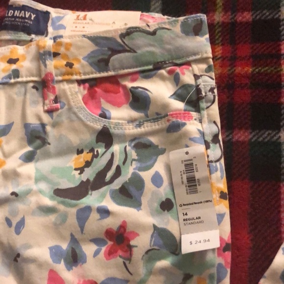 Girls Floral Rockstar Jeggings - Picture 2 of 2